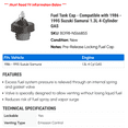 thumbnail image 2 of Fuel Tank Cap - Compatible with 1986 - 1995 Suzuki Samurai 1.3L 4-Cylinder GAS 1987 1988 1989 1990 1991 1992 1993 1994, 2 of 2