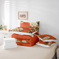 thumbnail image 6 of Feelyou Vintage Orange Floral Twin Bedding Sets 7-Piece, Western Rustic Flower Bedding Comforter Set, French Fashion Style Reversible Sheet Sets, Super Cozy Room Decor, 6 of 8