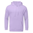 thumbnail image 4 of Akiihool Crewneck Sweatshirt Men Mens Slim Fit Unisex Letter Print Hooded Pullover Pocket Sweatshirt (Light Purple,XXXL), 4 of 7