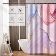 thumbnail image 3 of Marble Shower Curtain, Pink Marble Shower Curtain Sets with Hooks, Abstract Pink Fabric for Bathroom Shower Curtain Liner, Modern Waterproof Pink Shower Curtain for Bathroom, 3 of 6