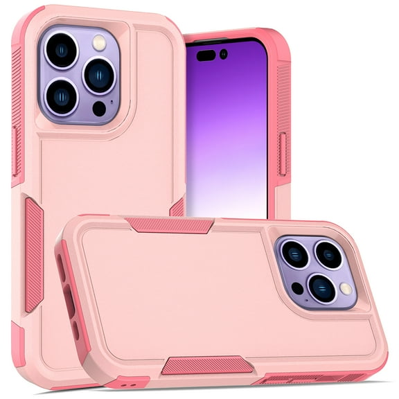 iPhone 14 Pro Max Case, Allytech Military Grade Protective Anit-Scratch Shockproof Drop Proof Bumper Defender Back Cover Case for Apple iPhone 14 Pro Max 6.7" - Pink