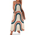 thumbnail image 1 of Vestido sin mangas de rayas estilo retro de los años 70 Ropa de mujer Vestido de verano mujer 2024 de moda, 1 of 7