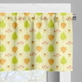 thumbnail image 3 of Ambesonne Autumn Valance Pack of 2, Leaves and Acorns Pattern, 42"X12", Cream Apricot and Lime Green, 3 of 5