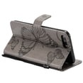 thumbnail image 5 of iPhone 8 Plus Wallet Case, iPhone 7 Plus Case, Dteck Embossed Big Butterfly Magnetic Flip PU Leather Folio Stand Case Cover Built-in Card Slots & Money Pocket, with wrist Strap, Gray, 5 of 8