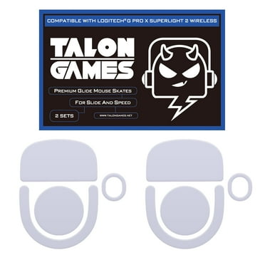 TALONGAMES Mouse Feet Skates For Logitech G PRO X Superlight 2 Wireless Gaming Mouse, Gray, 2Sets