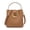 Brown, variant on Genuine Leather Purse Women's Shoulder Bag Top-Handle Handbag Cowhide Medium