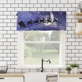 thumbnail image 4 of Sleigh Reindeer Moon Christmas Kitchen Curtain Valance, Window Curtain Valance Rod Pocket, Xmas Valances Window Treatment for Living Room Bedroom Bathroom Cafe (54x18 Snoeflake Snow Trees), 4 of 6