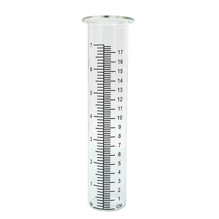 Rain Gauge Outdoor,7 Large Capacity Rain Gauge Replacement Tube,Precise 2 Scales Plastic Rain Gauge Replacement Tube Crack Resistance Rain Gauges, for Outdoor Lawn and Garden Patio