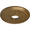 thumbnail image 3 of Ekena Millwork 13 7/8"OD x 3 3/4"ID x 1 1/4"P Tirana Ceiling Medallion (Fits Canopies up to 4 3/4"), Hand-Painted Pale Gold, 3 of 6