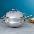 thumbnail image 2 of Stainless-steel Wok with Lid and Steamer, 2 of 2