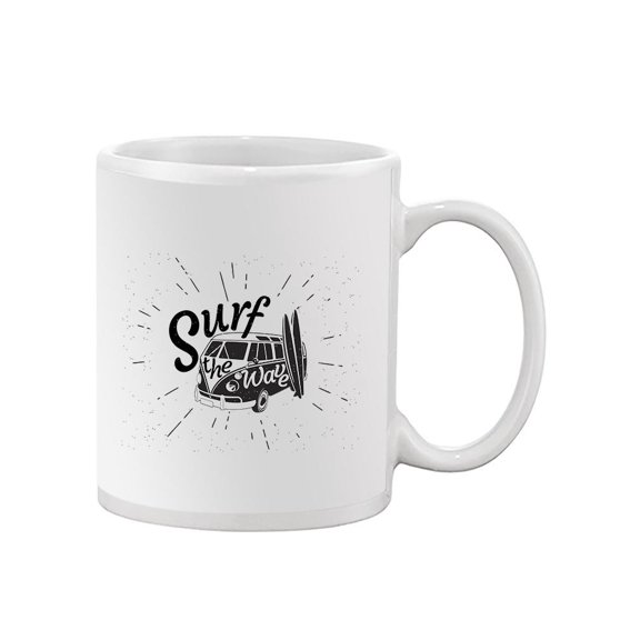 Surf The Wave Text Mug -Image by Shutterstock,