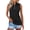 Black, variant on Womens Tops Sports Workout Bras Padded Built In Bra Basic Workout Sleeveless Shirt
