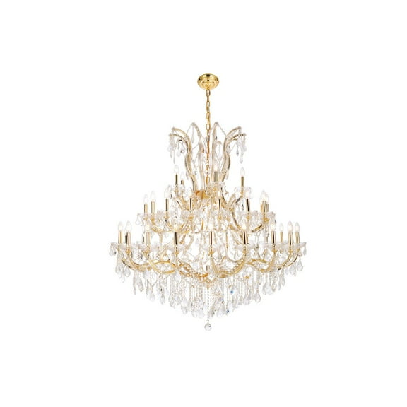 2800 Maria Theresa Collection Chandelier D:52in H:54in Lt:41 Gold Finish (Royal Cut Crystals)