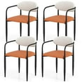 thumbnail image 1 of Costway Upholstered Dining Chairs Set of 4 with Cushioned Backrests & Seats Sturdy, 1 of 8