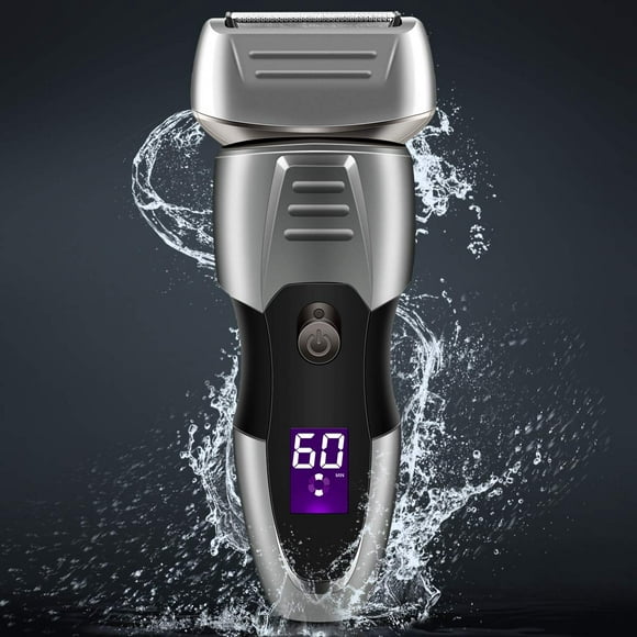 HSD Electric Razor, Electric Shavers for Men, Dry Wet Waterproof Mens Foil Shaver, Facial Cordless Shaver Travel USB Rechargeable with Pop-up Trimmer Led Display for Shaving Husband Dad