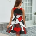 thumbnail image 6 of Artistic Fun Playing Cards Abstract Art Dress Fashion Beach Long Dresses Female Party Printed Sundress, 6 of 7