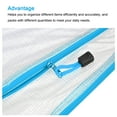 thumbnail image 5 of Unique Bargains A4 Zip File Pouch Document Folders Mesh Zipper Bags, Sky Blue, 12 Pack, 5 of 5
