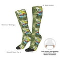 thumbnail image 5 of Picia Women Crew Soft Moisture-wicking Socks Surfing Dinosaur Pattern Design Cotton Socks, One Size fit All, 5 of 9