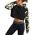 thumbnail image 3 of Hat and Beyond Women's Basic Crop Top Hoodie Pullover Fleece Hooded Sweatshirt Long Sleeve, 3 of 7