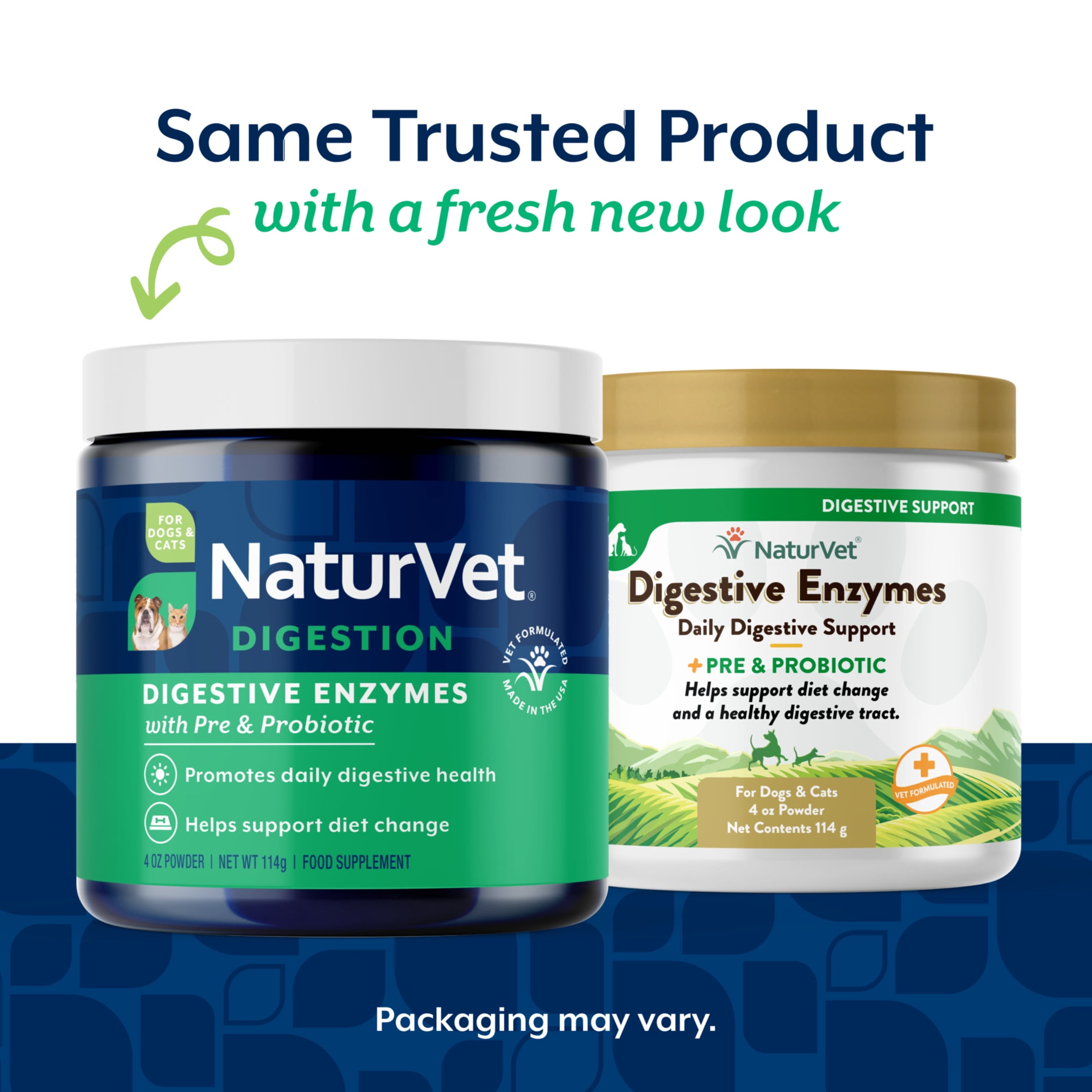 NaturVet Digestive Enzymes Supplements for Dogs and Cats, 4 oz Powder