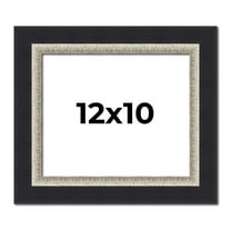 12x10 Frame Black Real Wood Picture Frame Width 2.25 Inches | Interior Frame Depth 0.5 Inches |