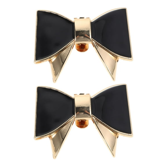 WHAMVOX 2pcs Bowknot Shape Shoe Buckles Removable Shoe Clips For High Heels Zinc Alloy Shoe Accessories Shoe Decorations Clips Bridal Shoe Clips