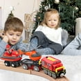 thumbnail image 3 of SUTENGDA Battery Operated Train for Wooden Track (Magnetic Connection)  Powerful Engine Bullet Train Action Locomotive Train Motorized Train for Wooden Track for Toddlers Kids 3-14, 3 of 8