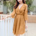 thumbnail image 2 of Aayomet Swimming Suits for Women Three Piece Set Lace Splice Swimsuit (Yellow, M), 2 of 3