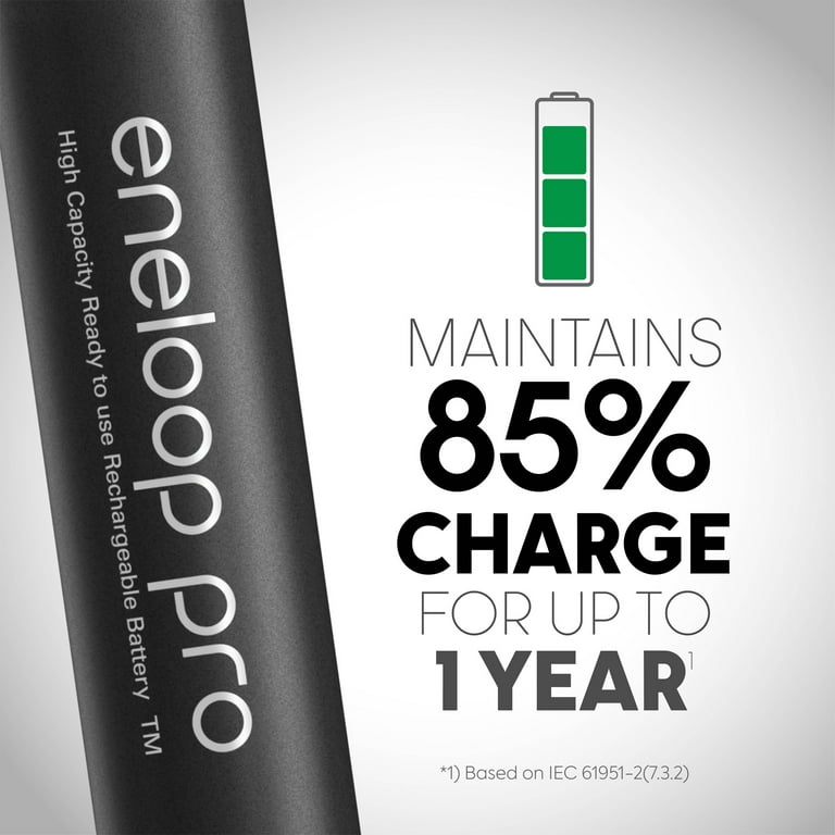 Eneloop Battery Charger & 4-Pack of AA Eneloop Batteries - Digital