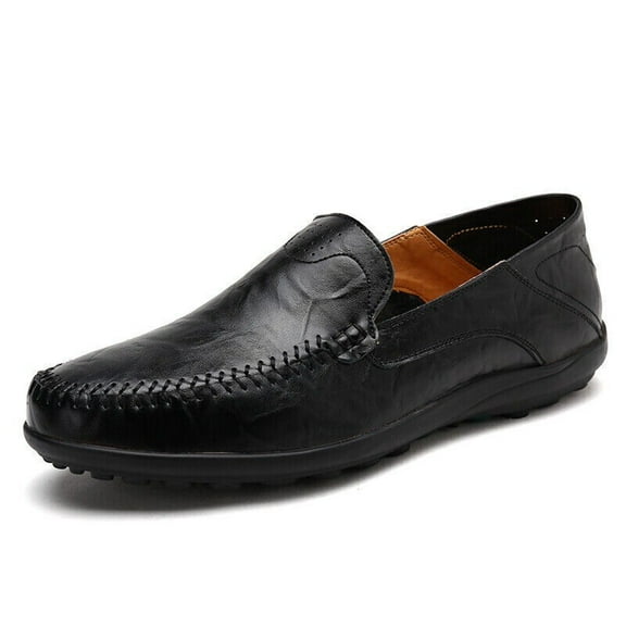 Slip On Men's Casual Leather Loafers Comfortable Breathable Driving Dress Shoes