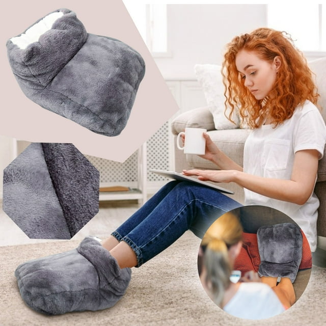 Komiseup USB Foot Heated Warmer Slippers Portable Feet Warmers With Heating Pad