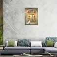 thumbnail image 5 of Christian Religious Wall Art White Dove Cross Jesus Pictures Scripture Bible Wall Decor Spiritual Windowsill Prints Painting Modern Framed Artwork for Bedroom Living Room Bathroom Church 12"x16", 5 of 6