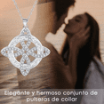 thumbnail image 3 of 3pzs Collar Y Pulsera Celta Nudo De Bruja Acero Inoxidable Xtellar plateado, 3 of 3