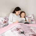 thumbnail image 5 of Erosebridal Groovy Floral Comforter Sets King Size, Watercolor Flower Comforters & Duvets, Rustic Plant Reversible Bedding King Comforter Set, Microfiber Room Decoration, 3pcs, 5 of 8