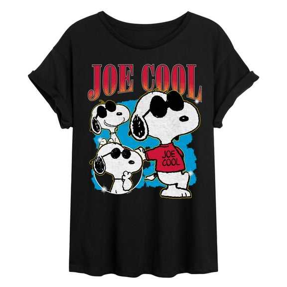 Peanuts - Joe Cool Collage - Women's Oversized Graphic T-Shirt