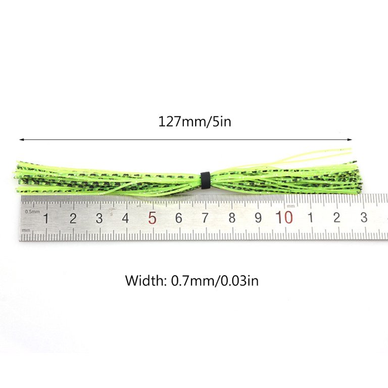 5-Bundle Silicone Jig Skirt Kit - 220 Strands Total, 5 Inch Length For DIY Fishing Lure Making