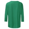 thumbnail image 4 of Otvok Womens Christmas Tops Casual Round Neck Printed Blouse 3/4 Sleeve T-Shirt for Summer, 4 of 6