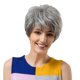 thumbnail image 5 of Peluca de pelo corto gris Zulema Peluca de moda para mujer cabello humano, 5 of 6