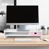 Monitor Stand Riser Desk Storage Rack Space Saving Computer Heightened ...