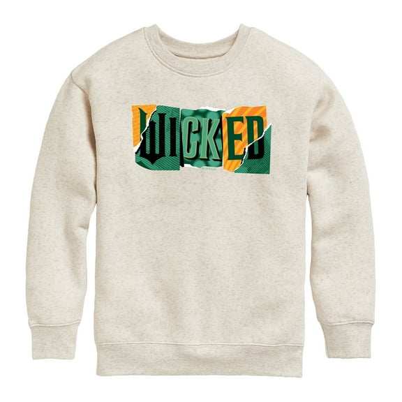 Wicked - Ripped Logo - Youth Crew Fleece Sweatshirt