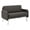 Smoke, variant on Scranton & Co Modern Lounge Loveseat in Smoke Faux Leather Chrome Legs