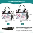 thumbnail image 2 of Pink Cactus and Butterflies Flowers Cooler Bag Lunch Bag Soft Cooler Cooling Tote Insulated Lunch Box for Adult Men Women, 2 of 6
