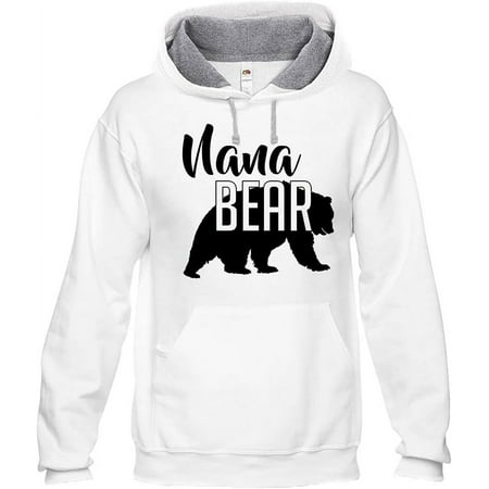 Custom Apparel House Nana Bear Hoodie Grandma Mom Women Family Bear Design Soft Hoodie Adult Pullover Sweatshirt White L Custom Apparel House Nana Bear Hoodie Grandma Mom Women Family Bear Design Soft Hoodie Adult Pullover Sweatshirt White L