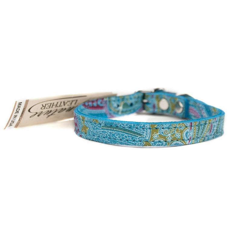 Omnipet paisley shop leather dog collar