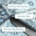 thumbnail image 2 of Rugs for Living Room 10x13 Oriental Trellis Washable Rug Non Slip Area Rug Low Pile Indoor Carpet Accent Rugs for Dining Room Office, Blue/Grey, 2 of 7