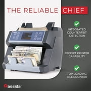 Cassida 6600 UV/MG Business Grade Currency Counter Machine, High-Speed Bill Counter and Cash Handling Equipment with a 400 Bill Hopper Capacity, Counts 1400 Bill/Min