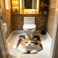 thumbnail image 2 of U-Shaped Toilet Rug, Diatomaceous Earth | Quick-Dry & Absorbent | Fits Toilet Base | Funny Wildlife Bathroom Decor 19.69x15.75in, 2 of 5