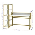 Yoneston 47" Office Computer Desk with 5 Tier Storage Shelves