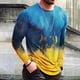 thumbnail image 2 of Camisas Para Hombre Camisas de Manga Larga Cuello Redondo Estampado Color Moda Casual Top Odeerbi ODB177078, 2 of 8