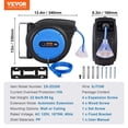thumbnail image 5 of VEVOR Retractable Extension Cord Reel, 80 FT, Heavy Duty 12AWG/3C SJTOW Retractable Power Cord with Lighted Triple Tap Outlet, 15 Amp Circuit Breaker 180° Swivel Bracket for Ceiling or Wall Mount, 5 of 9